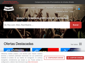 'taquilla.com' screenshot
