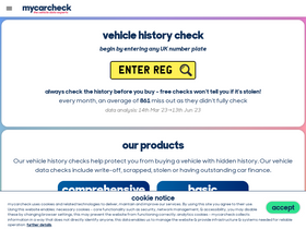 'mycarcheck.com' screenshot