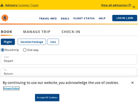 'suncountry.com' screenshot