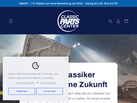classicpartscenter.de homepage screenshot