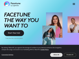 'facetuneapp.com' screenshot
