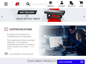 'optosigma.com' screenshot