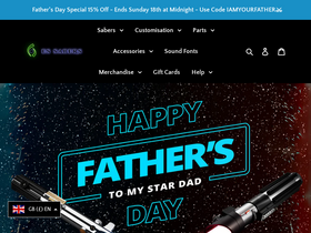'es-sabers.co.uk' screenshot
