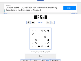 'puzzle-masyu.com' screenshot