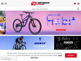 'westbrookcycles.co.uk' screenshot