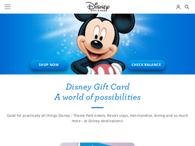 'disneygiftcard.com' screenshot