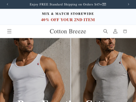 cottonbreeze.com.au homepage screenshot