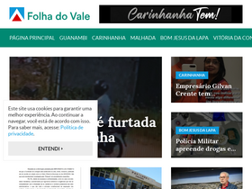 'folhadovale.net' screenshot