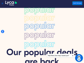'lycamobile.com' screenshot