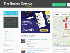 'thebostoncalendar.com' screenshot