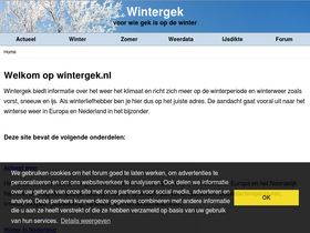 'wintergek.nl' screenshot