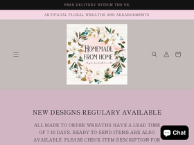 homemadefromhome.com homepage screenshot