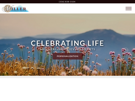 'millerfuneralservice.com' screenshot
