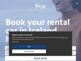 'bluecarrental.is' screenshot