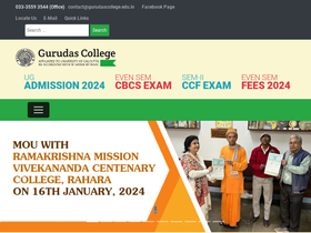'gurudascollege.edu.in' screenshot