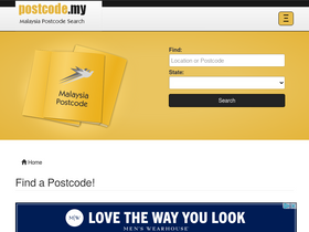 'postcode.my' screenshot
