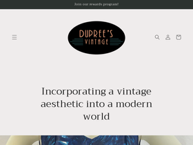 dupreesvintage.com homepage screenshot