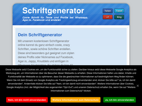 'schriftgenerator.net' screenshot