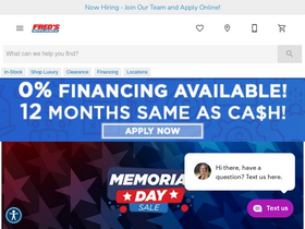 'fredsappliances.com' screenshot
