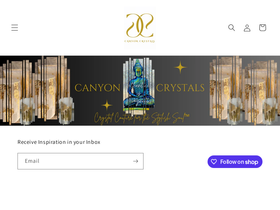 canyoncrystals.com homepage screenshot