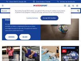 'intersport.es' screenshot
