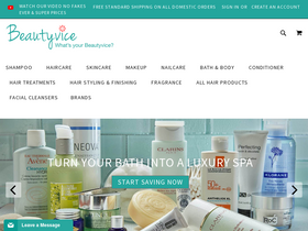 Beautyvice homepage screenshot