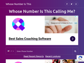 'whoseno.com' screenshot
