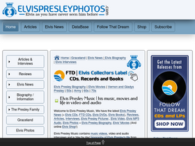'elvispresleymusic.com.au' screenshot