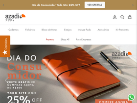 Azadi homepage screenshot