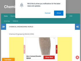 'chemicalengineeringworld.com' screenshot