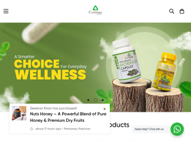 cavemanorganics.pk homepage screenshot