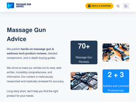 'massagegunadvice.com' screenshot