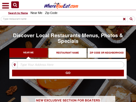 'whereyoueat.com' screenshot