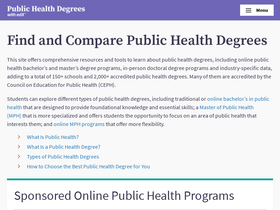 'publichealthdegrees.org' screenshot