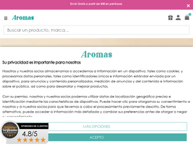 'aromas.es' screenshot
