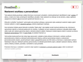 'prostreno.cz' screenshot