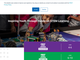 'firstlegoleague.org' screenshot