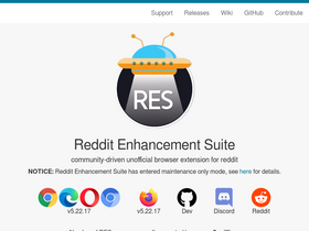 'redditenhancementsuite.com' screenshot