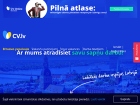 'cv.lv' screenshot