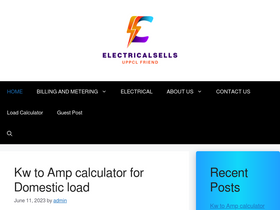 'electricalsells.com' screenshot