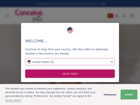 Conceive Plus Portugal - Produtos para fertilidade homepage screenshot
