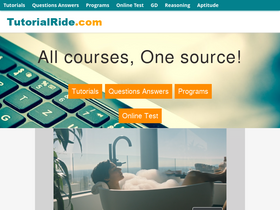 'tutorialride.com' screenshot