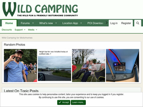 'wildcamping.co.uk' screenshot