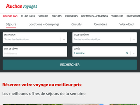 'voyages-auchan.com' screenshot