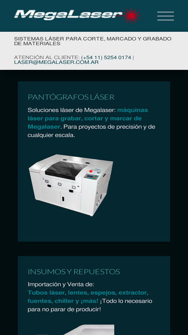 Megalaser®  Máquinas Pantógrafos Láser para Corte y Grabado