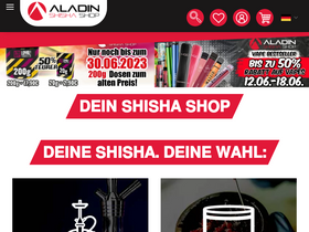 'aladin-shishashop.de' screenshot