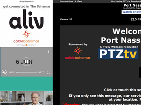 'portnassauwebcam.com' screenshot