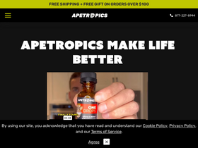 'apetropics.com' screenshot