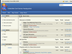 'slightlymagic.net' screenshot