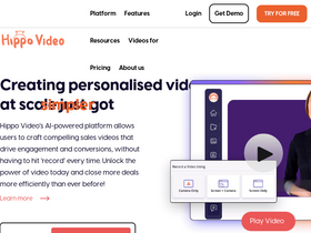 'hippovideo.io' screenshot